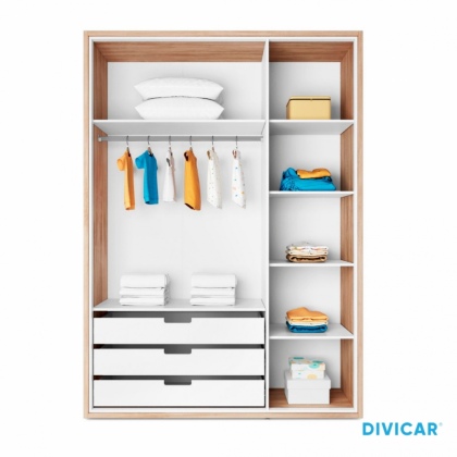 Guarda-Roupa Infantil 3 Portas Coleção Wood
