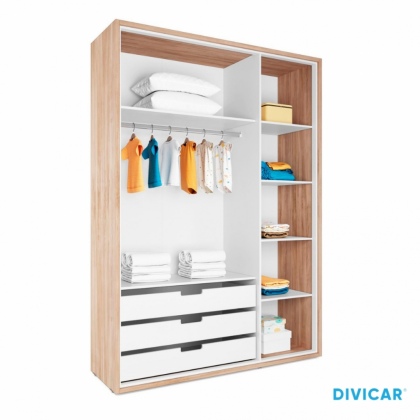 Guarda-Roupa Infantil 3 Portas Coleção Wood