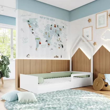 Cama Montessoriana Com Casinha Coleção Tivoli